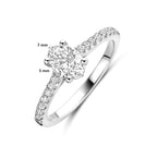 Ring Zirkonia Silber rhodiniert