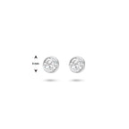 Ohrstecker Zirkonia Silber rhodiniert