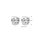 klapoorringen schakelmotief 10 mm zilver gerhodineerd