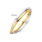 ring 14K bicolor goud geel/wit