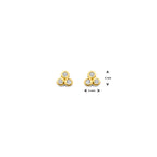 Ohrstecker Zirkonia 3 mm 14K Gelbgold