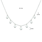 Halskette Kreise 41 + 4 cm Silber rhodiniert