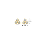 Ohrstecker Zirkonia 3,5 mm 14K Gelbgold