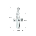 Urnenanhänger Kreuz 20 mm Silber rhodiniert