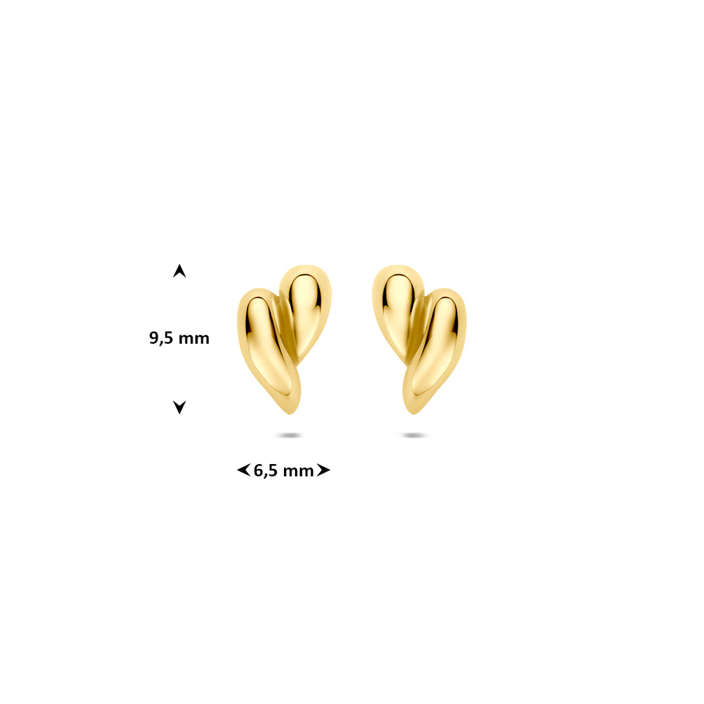 9k stekeroorringen 9,5 mm 9K geel