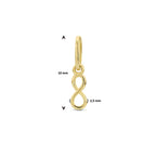 hanger infinity 10 mm 14K geelgoud