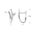klapoorringen 19 mm zilver gerhodineerd