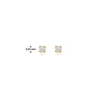 Ohrstecker Lab grown Diamant 0.20ct. (2x 0.10ct) H SI 3,25 mm 14K Gelbgold