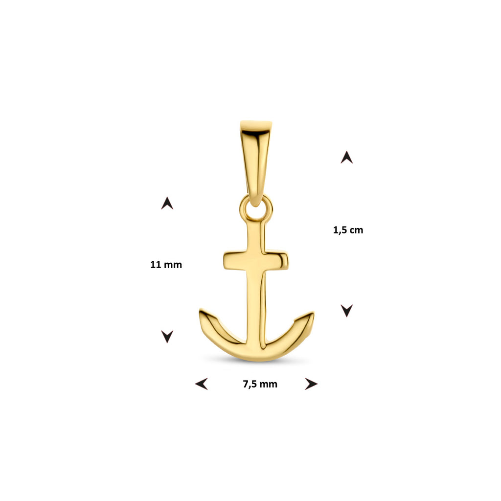 hanger anker 14K geelgoud