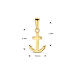 hanger anker 14K geelgoud