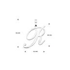 hanger letter zilver gerhodineerd