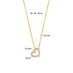 collier hartje lab grown diamant 0.08ct g vs 40 - 42 - 44 cm 14K geelgoud