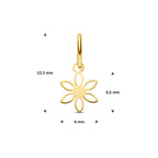 hanger bloem 6,5 mm 14K geelgoud
