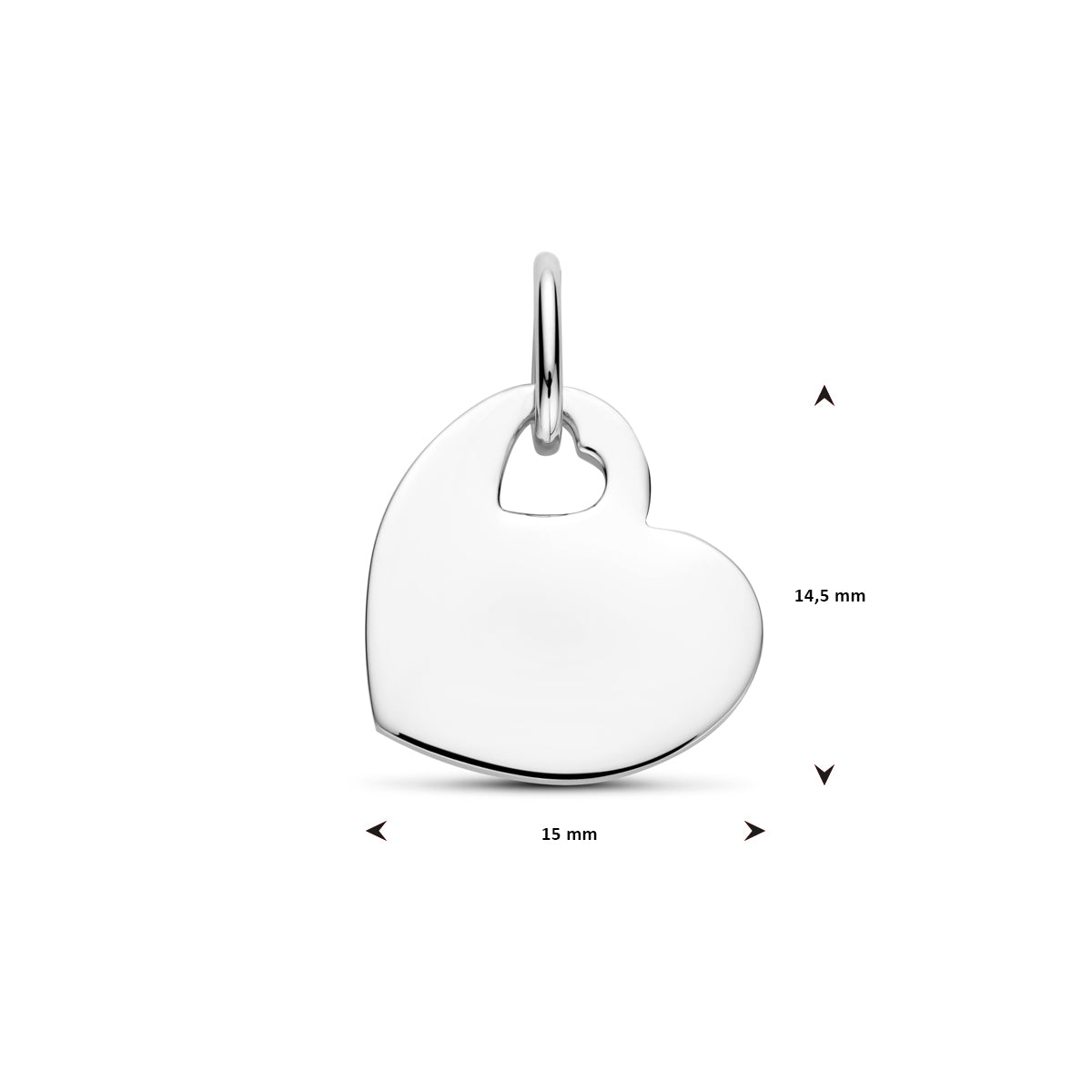 graveerhanger hartje 14,5 mm zilver gerhodineerd