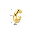 ear cuff 17 mm 1 micron zilver verguld (geel)