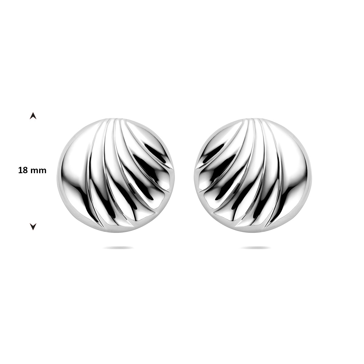 Ohrstecker 18 mm rhodiniertes Silber