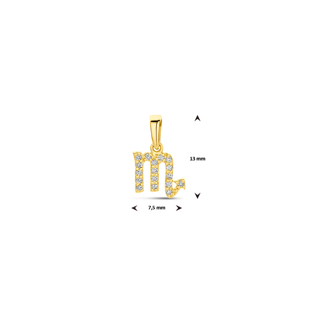 Anhänger Sternzeichen Diamant H SI 14K Gelbgold
