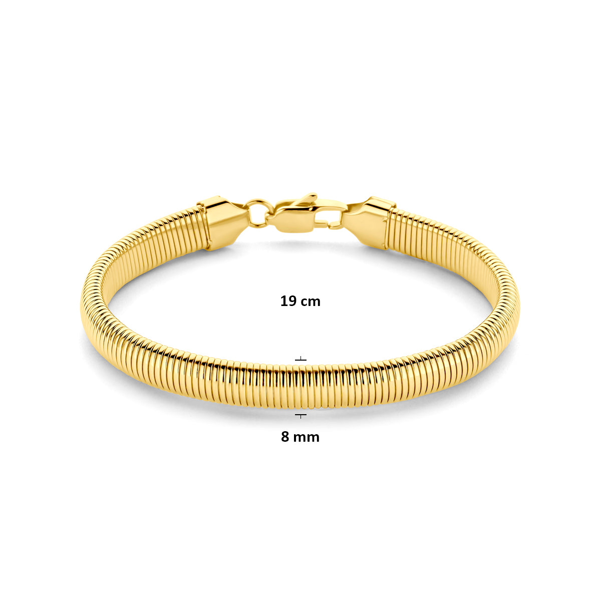 Armband Ionenplattierung 8 mm 19 cm Edelstahl