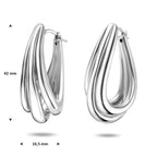oorringen 42 mm zilver gerhodineerd