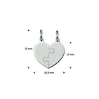 breekhartje puzzel mat 15 mm zilver gerhodineerd