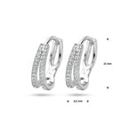 klapoorringen zirkonia zilver gerhodineerd