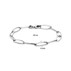 Armband Anker 6 mm 19 cm Silber rhodiniert