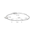 Gravurarmband Einhorn Plättchen 4,5 mm 11 + 2 cm Silber rhodiniert