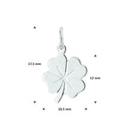 hanger klavertje 12 mm 14K witgoud