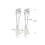 oorhangers parels zilver gerhodineerd