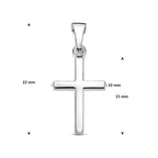 hanger kruis zilver gerhodineerd