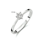 ring zirkonia 14K witgoud