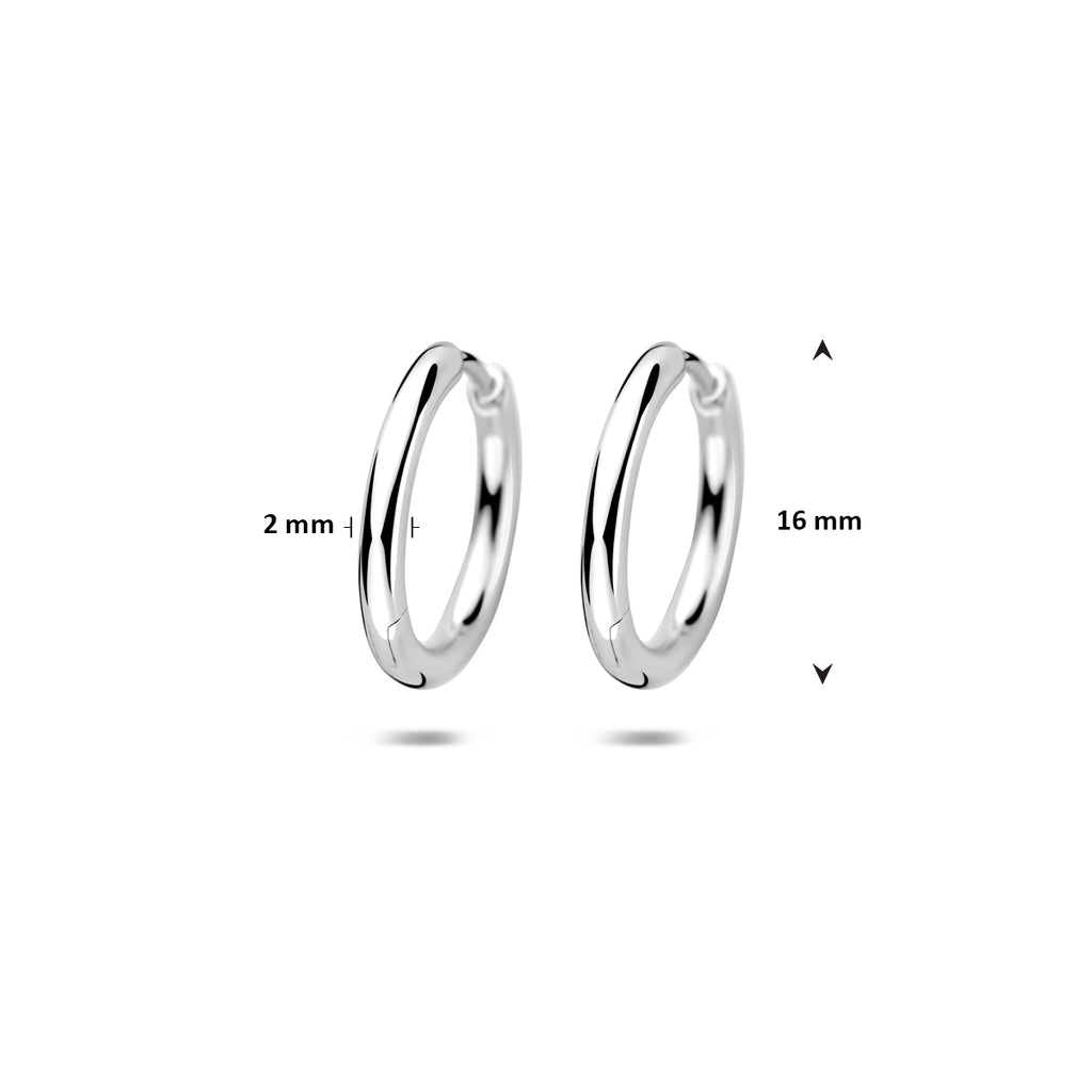 klapoorringen buis 2 mm zilver gerhodineerd
