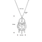 Halskette filigran 45 + 5 cm Silber rhodiniert