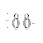 oorhangers zirkonia zilver gerhodineerd