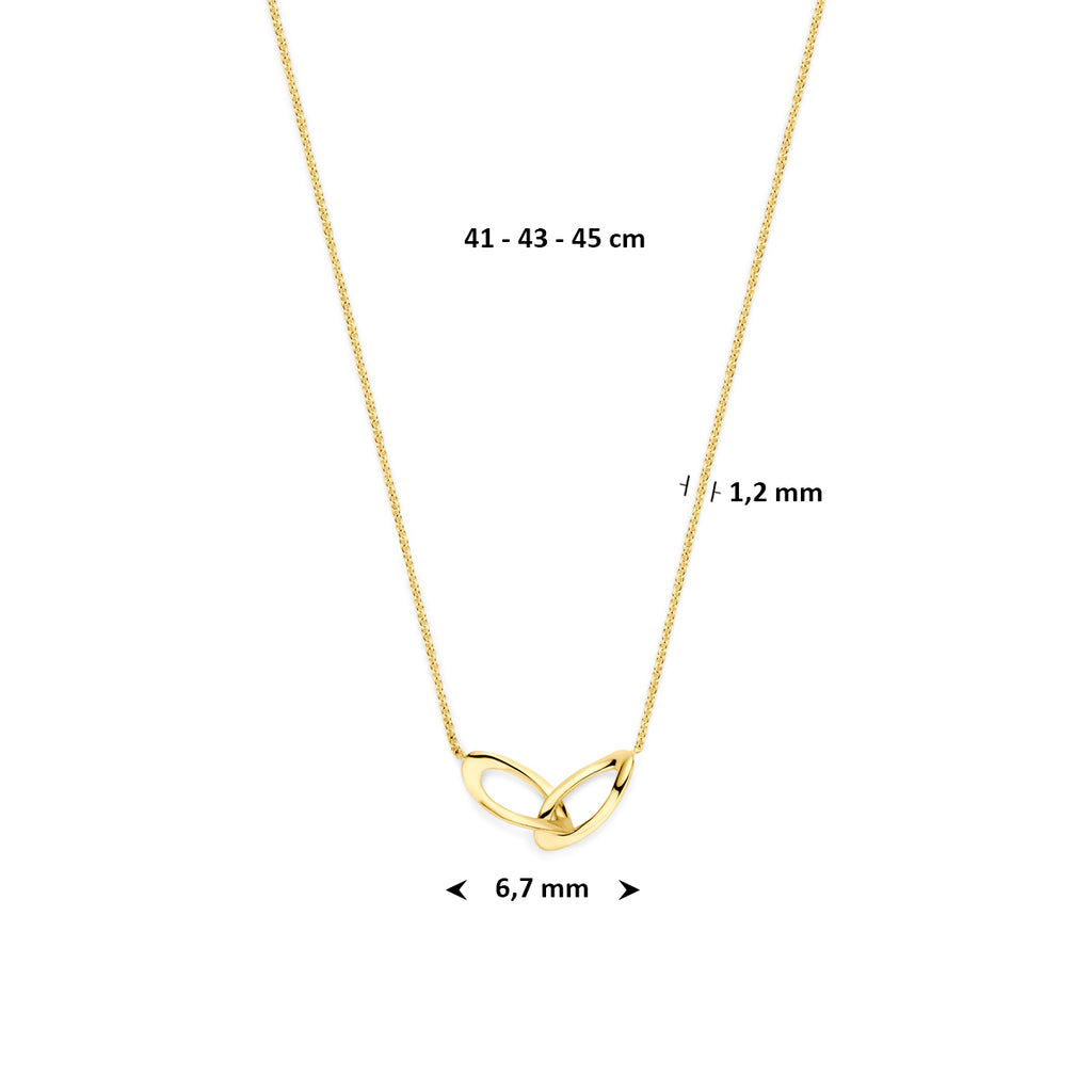 9k collier 41 - 43 - 45 cm 9K geel