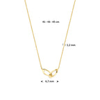 9k collier 41 - 43 - 45 cm 9K geel
