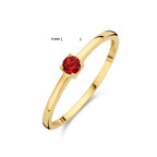 Ring mit Geburtsstein Granat Januar 14K Gelbgold