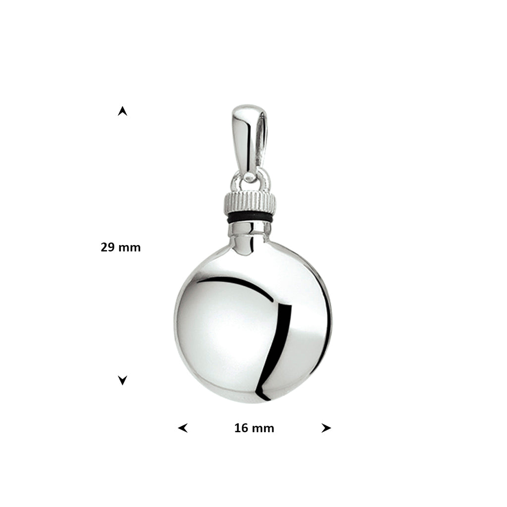Urnenanhänger 16 mm Silber rhodiniert