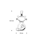 hanger kat 16,5 mm zilver gerhodineerd