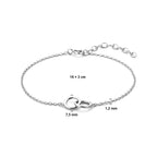 Armband Kreise 16 + 3 cm Silber rhodiniert