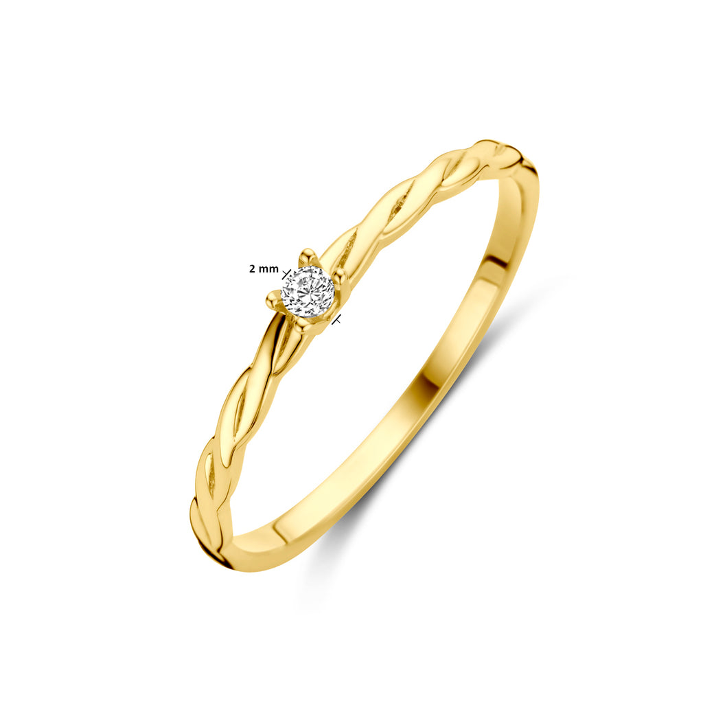 Ring Zirkonia 14K Gelbgold