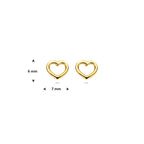 Ohrstecker Herz 14K Gelbgold
