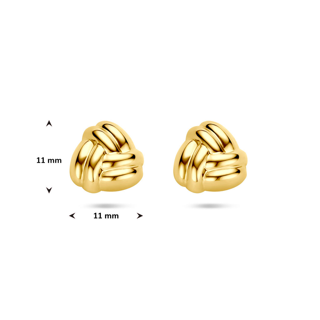 oorknoppen 11 mm 14K geelgoud