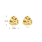 oorknoppen 11 mm 14K geelgoud