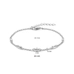 Armband Zirkonia 16 + 3 cm Silber rhodiniert