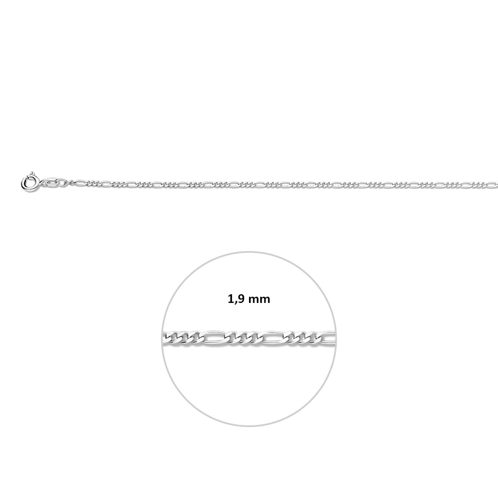 figaro 1,9 mm zilver wit
