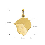 Anhänger Junge pol./matt 15 mm 14K Gelbgold