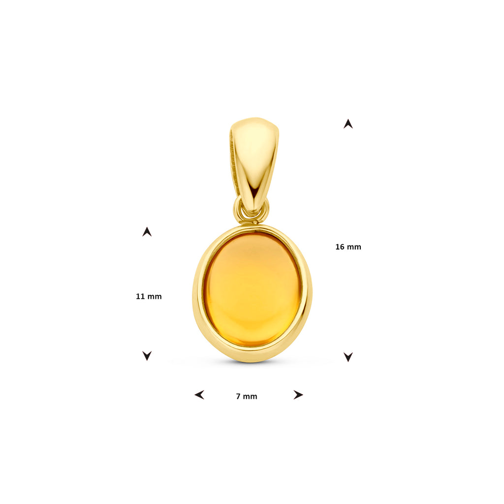 Anhänger Citrin 14K Gelbgold
