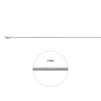 slang 8 zijdes geslepen 1,0 mm zilver wit