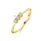 ring diamant 0.15ct h si 18K geelgoud